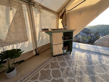 Romantic Mountain Tented Cabin with Spacious Interior and Spectacular Sunsets in California - Fallbrook, California - glamping.directory