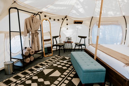 Romantic Escapes to Spicewood, Texas in this Charming Bell Tent for Two - Spicewood, Texas - glamping.directory