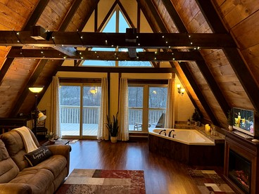 Fantastic A-Frame Cabin for a Couples' Getaway near Robesonia, Pennsylvania - Robesonia, Pennsylvania - glamping.directory