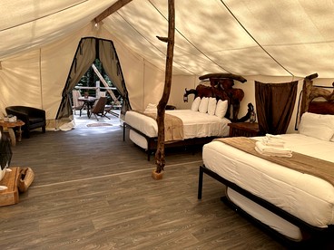 Spacious and Pet Friendly Safari Tent on a Glamping Resort in the Pacific Northwest, WA - Forks, Washington - glamping.directory