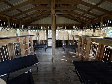 Shady Family Tree Hut Glamping Cabins with Private Door & Mosquito Nets near Big Niangua River, Macks Creek, Missouri - Macks Creek, Missouri - glamping.directory