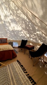 Intimate Bell Tent with Outdoor Shower and Fire Pit in Idaho - Sandpoint, Idaho - glamping.directory