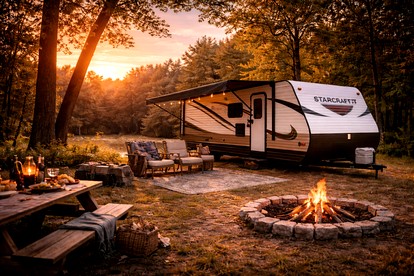 Secluded Woodland Glamping Retreat with Campfire Nights in Oxford, Wisconsin - glamping.directory