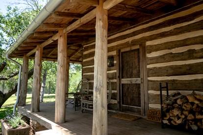 Charming Historic Cabin with Wood-Burning Stove near StarHill Farms in Texas - New Ulm, Texas - glamping.directory
