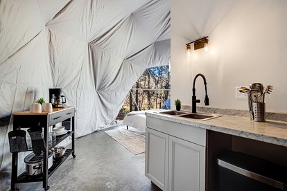 Luxurious Dome Surrounded by Trees for a Relaxing Getaway in the Blue Ridge Mountains in Rosman, North Carolina - Rosman, North Carolina - glamping.directory