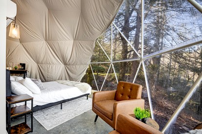 Luxurious Dome Surrounded by Trees for a Relaxing Getaway in the Blue Ridge Mountains in Rosman, North Carolina - glamping.directory