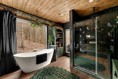 Lovely Lofted A-Frame with Private Jacuzzi, Deck, Fire Pit and Views in Arkansas - Wasilla, Arkansas - glamping.directory