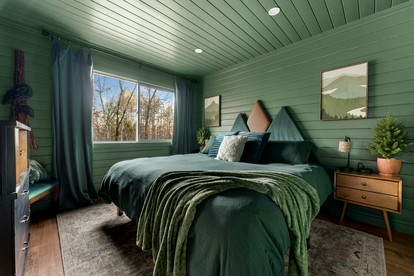 Lovely Lofted A-Frame with Private Jacuzzi, Deck, Fire Pit and Views in Arkansas - Wasilla, Arkansas - glamping.directory