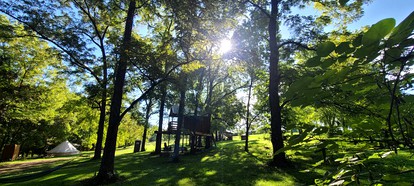 Tree House Glamping Destination near the Ozarks, with River Access for Swimming and Fishing - Eureka Springs, Arkansas - glamping.directory