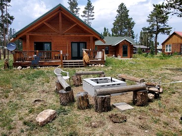Beautiful Cabin with Fire Pit and Deck in Foxpark, Wyoming - glamping.directory