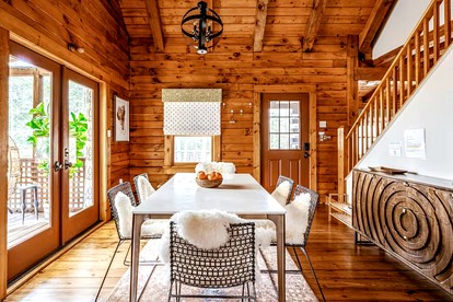 Modern, Cozy, Idyllic Log Cabin Secluded on 6 Serene Acres, Stone Ridge, New York - Stone Ridge, New York - glamping.directory