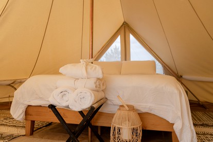 Romantic Stargazing Retreat: Bell Tent for Couples in Michigan's Dream Destination - Boyne Falls, Michigan - glamping.directory