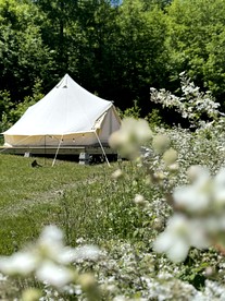 Romantic Stargazing Retreat: Bell Tent for Couples in Michigan's Dream Destination - glamping.directory