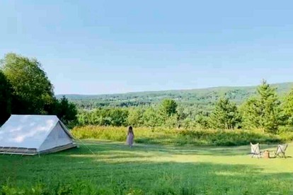 Romantic Stargazing Retreat: Bell Tent for Couples in Michigan's Dream Destination - Boyne Falls, Michigan - glamping.directory