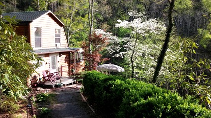 Secluded Cabin with Waterfall Views in the Cherokee National Forest, Tennessee - Erwin, Tennessee - glamping.directory