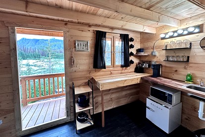 Solar Powered Lakefront Twin Tiny Houses in Cantwell Alaska, Perfect for a Group Getaway to Denali National Park - Cantwell, Alaska - glamping.directory