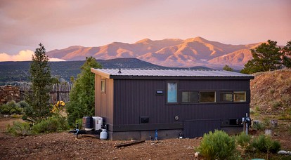 Rainbow Tiny Home with View & Hot Tub near Hot Springs, El Prado, NM - El Prado, New Mexico - glamping.directory