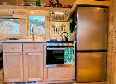 Rainbow Tiny Home with View & Hot Tub near Hot Springs, El Prado, NM - El Prado, New Mexico - glamping.directory