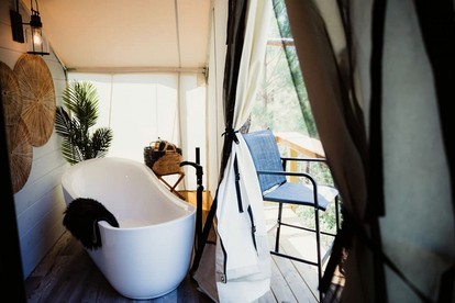 Marvelous Safari Tent with Bath Surrounded by Nature in Kentucky - Cadiz, Kentucky - glamping.directory