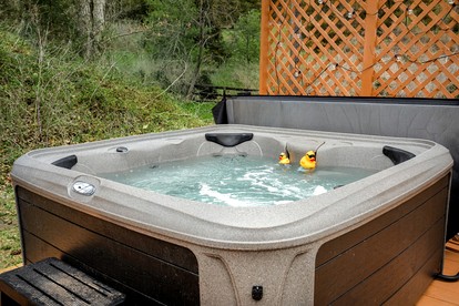 Creekside Cabin with Hot Tub, Fire Pit, Grill at Basye, VA - Basye, Virginia - glamping.directory