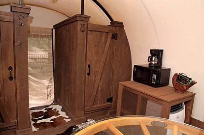 Unique Wagon Accommodation at Bed and Breakfast near Austin, Texas - Cat Spring, Texas - glamping.directory
