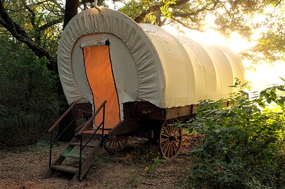 Unique Wagon Accommodation at Bed and Breakfast near Austin, Texas - Cat Spring, Texas - glamping.directory