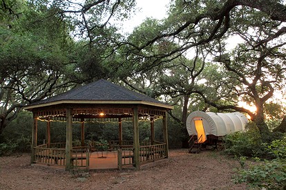Unique Wagon Accommodation at Bed and Breakfast near Austin, Texas - Cat Spring, Texas - glamping.directory