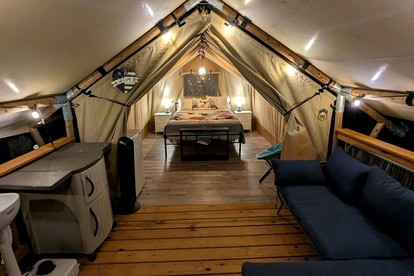 Secluded Off-Grid Glamping Tent with Private Bathhouse Near The Caverns & Waterfalls – Coalmont, Tennessee - Coalmont, Tennessee - glamping.directory