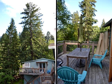 Beautiful Cottage Rental with Private River Beach on the Russian River, California - glamping.directory