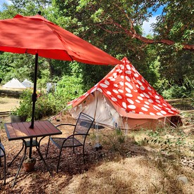 Cozy Off-Grid Bell Tent Glamping Retreat on a Regenerative Farm in Willow Creek, California - glamping.directory