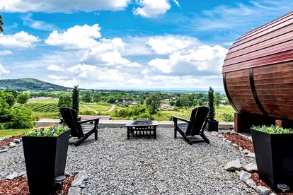 Incredibly Unique Barrel Pod on a Beautiful Private Vineyard with Breathtaking Views for an Unforgettable Glamping Experience in Jonesville, North Car - Jonesville, North Carolina - glamping.directory