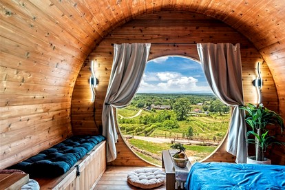Incredibly Unique Barrel Pod on a Beautiful Private Vineyard with Breathtaking Views for an Unforgettable Glamping Experience in Jonesville, North Car - Jonesville, North Carolina - glamping.directory