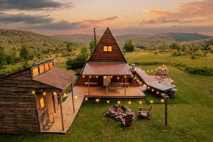 Amazing A-Frame with ATV on a Private Retreat for an Unforgettable Escape in the Catskills near Roscoe, New York - glamping.directory