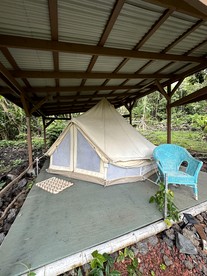 Scenic Oceanfront Glamping with Fire Pit and Tropical Surroundings near Kalapana, Hawaii - glamping.directory