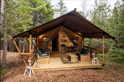 Rustic Family Friendly Safari Tent near Acadia National Park, Maine - Bar Harbor, Maine - glamping.directory