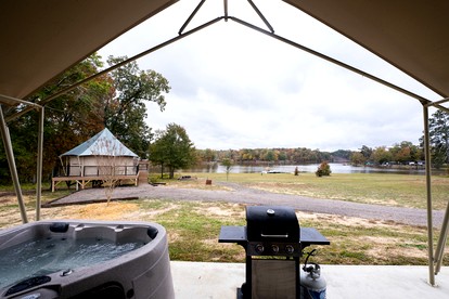 Luxurious Safari Tent for a Romantic Getaway in Cedar Bluff, Alabama - Cedar Bluff, Alabama - glamping.directory
