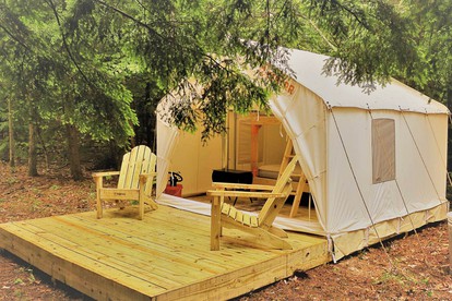 Private Riverfront Safari tent for a Glamping Experience in the Monadnock Region, New Hampshire - glamping.directory