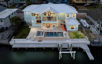 Stylish Waterfront Getaway with Private Dock, Pool, and Game Room near Rockport Beach, Texas - Rockport, Texas - glamping.directory