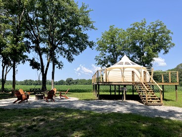 Charming Creekside Luxury Tent with Sunset Views near Goodwin Creek, Mississippi - glamping.directory