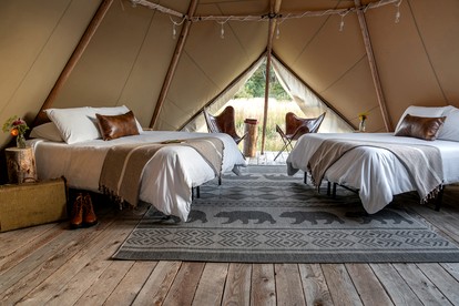 Stunning Tipi Next to the Creek on an Organic Farm for a Peaceful Glamping Getaway in Bozeman, Montana - Bozeman, Montana - glamping.directory