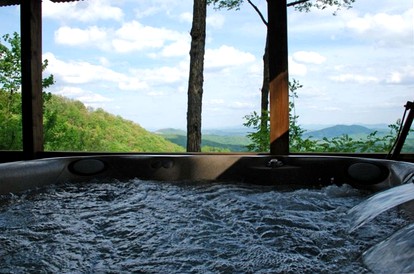 Camping Cabin Rental and Attached Cottage with Jacuzzi in Murphy, North Carolina - Murphy, North Carolina - glamping.directory