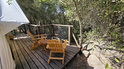 Incredible Modern Tented Cabin with Tiny Deck Surrounded by Nature in California - Fallbrook, California - glamping.directory