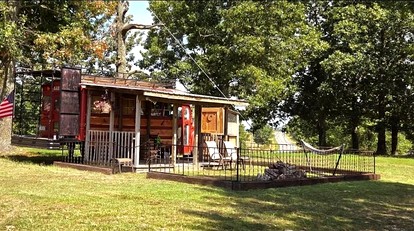 Incredible Converted Bus on a Private Horse Ranch for a Unique Couples Escape in Gainesville, Missouri - glamping.directory