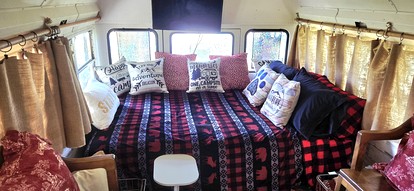 Incredible Converted Bus on a Private Horse Ranch for a Unique Couples Escape in Gainesville, Missouri - Gainesville, Missouri - glamping.directory