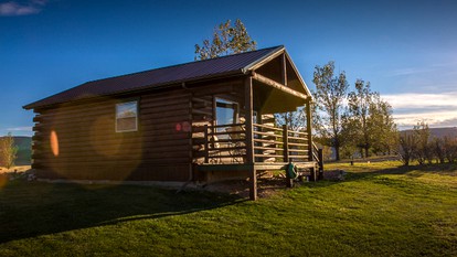 Cozy and Rustic Private Log Cabin in Resort in Fort Smith, Montana - glamping.directory