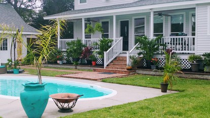 Beautiful Waterfront Cottage Rental with a Pool near New Orleans, Louisiana - glamping.directory