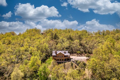 Stunning Log Cabin with Views of Mt. Mitchell near Asheville, North Carolina - Black Mountain, North Carolina - glamping.directory