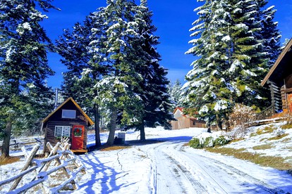Adorable Cabin Rental with Fireplace for a Couples' Vacation near Post Falls, Idaho - glamping.directory