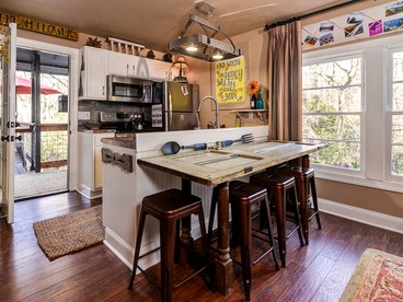 Three-Bedroom Luxury Vacation Rental next to a Cascading Waterfall near Chimney Rock, North Carolina - Hendersonville, North Carolina - glamping.directory