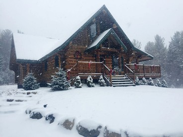 Secluded Log Cabin Nestled in the Woods in Athol, New York - glamping.directory